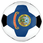 Patriottisch Voetbal met vlag van Idaho, Verenigde (Gedraaid)