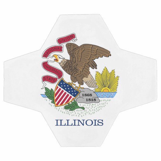 Patriottisch Voetbal met vlag van Illinois, Vereni (Enkel)