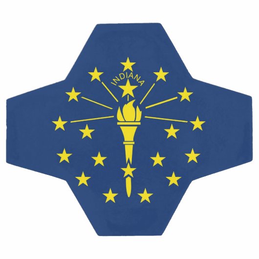 Patriottisch Voetbal met vlag van Indiana, Verenig (Enkel)