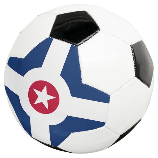 Patriottisch Voetbal met vlag van Indianapolis (Drie kwart)