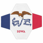 Patriottisch Voetbal met vlag van Iowa, Verenigde  (Enkel)