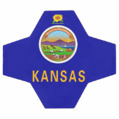 Patriottisch Voetbal met vlag van Kansas, Verenigd (Enkel)