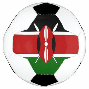 Patriottisch Voetbal met vlag van Kenia
