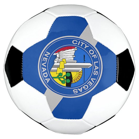 Patriottisch Voetbal met vlag van Las Vegas (Gedraaid)