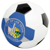 Patriottisch Voetbal met vlag van Las Vegas (Drie kwart)