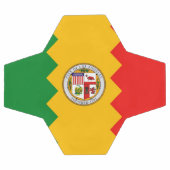 Patriottisch Voetbal met vlag van Los Angeles USA (Enkel)