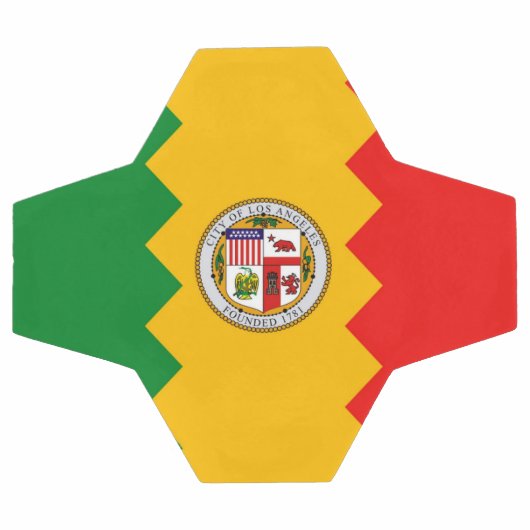 Patriottisch Voetbal met vlag van Los Angeles USA (Enkel)