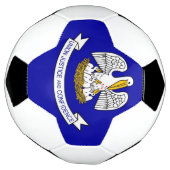 Patriottisch Voetbal met vlag van Louisiana, Veren (Gedraaid)