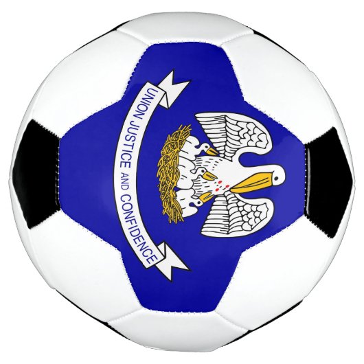 Patriottisch Voetbal met vlag van Louisiana, Veren (Gedraaid)