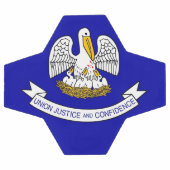 Patriottisch Voetbal met vlag van Louisiana, Veren (Enkel)