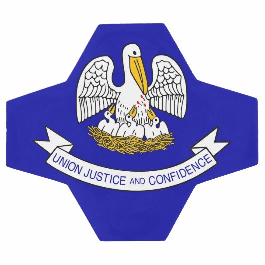 Patriottisch Voetbal met vlag van Louisiana, Veren (Enkel)