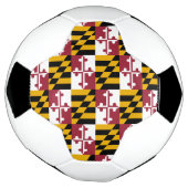 Patriottisch Voetbal met vlag van Maryland, Vereni (Gedraaid)