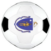 Patriottisch Voetbal met vlag van Massachusetts (Gedraaid)