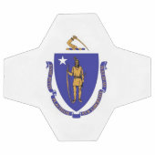 Patriottisch Voetbal met vlag van Massachusetts (Enkel)