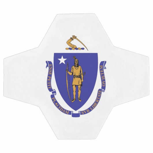 Patriottisch Voetbal met vlag van Massachusetts (Enkel)