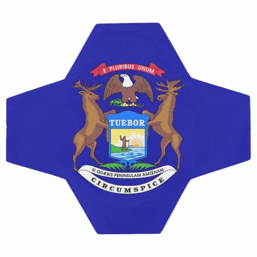 Patriottisch Voetbal met vlag van Michigan (Enkel)