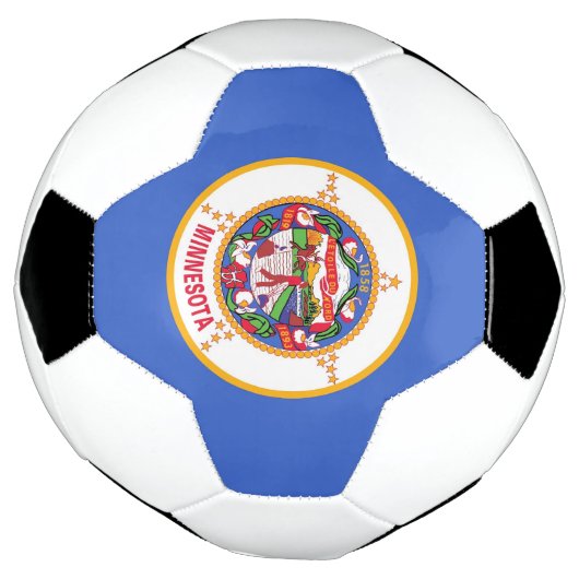 Patriottisch Voetbal met vlag van Minnesota (Gedraaid)