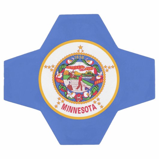 Patriottisch Voetbal met vlag van Minnesota (Enkel)