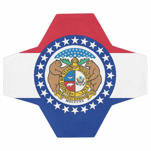 Patriottisch Voetbal met vlag van Missouri (Enkel)