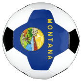 Patriottisch Voetbal met vlag van Montana (Gedraaid)