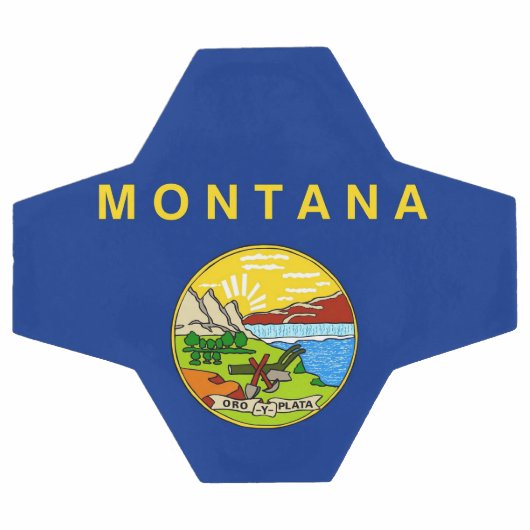 Patriottisch Voetbal met vlag van Montana (Enkel)