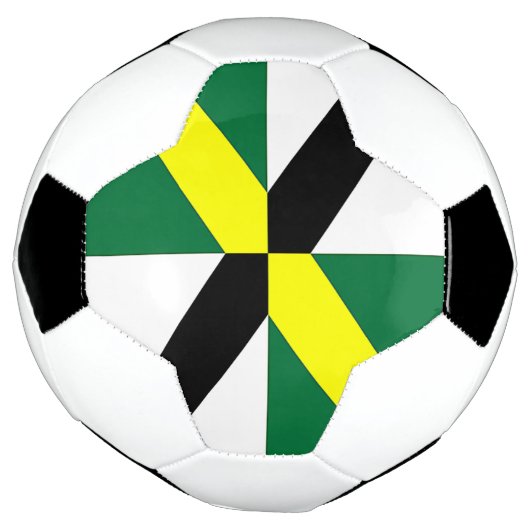 Patriottisch Voetbal met vlag van Monterey (Gedraaid)