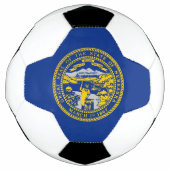 Patriottisch Voetbal met vlag van Nebraska (Voorkant)