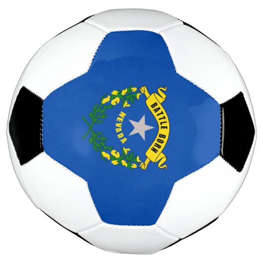 Patriottisch Voetbal met vlag van Nevada (Gedraaid)