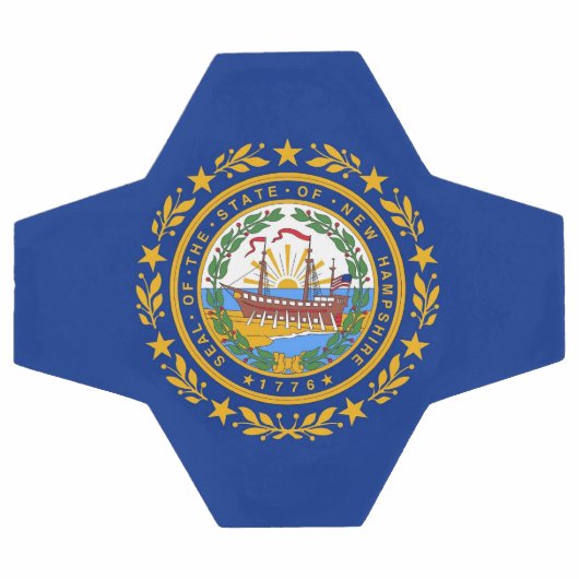 Patriottisch Voetbal met vlag van New Hampshire (Enkel)