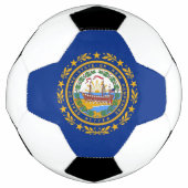Patriottisch Voetbal met vlag van New Hampshire (Voorkant)