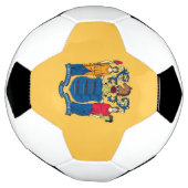 Patriottisch Voetbal met vlag van New Jersey (Gedraaid)