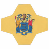 Patriottisch Voetbal met vlag van New Jersey (Enkel)