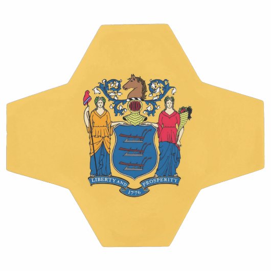 Patriottisch Voetbal met vlag van New Jersey (Enkel)