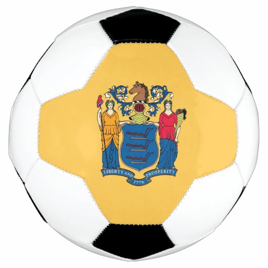 Patriottisch Voetbal met vlag van New Jersey (Voorkant)