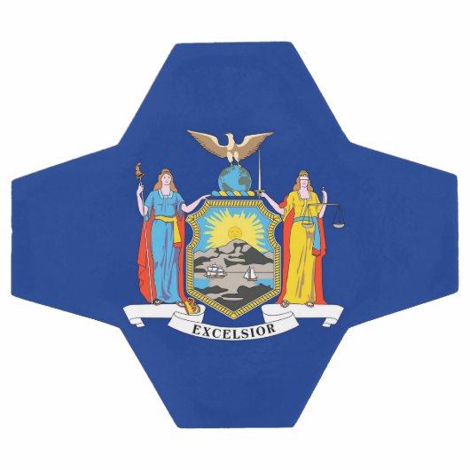 Patriottisch Voetbal met vlag van New York (Enkel)