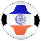 Patriottisch Voetbal met vlag van New York City (Gedraaid)