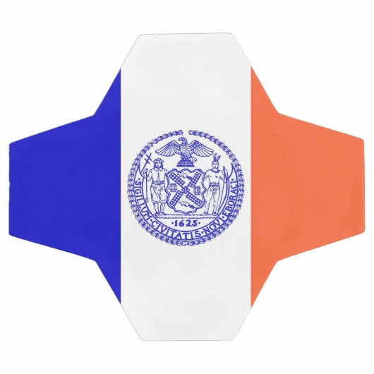 Patriottisch Voetbal met vlag van New York City (Enkel)