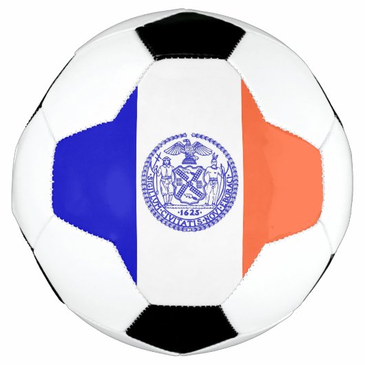 Patriottisch Voetbal met vlag van New York City (Voorkant)