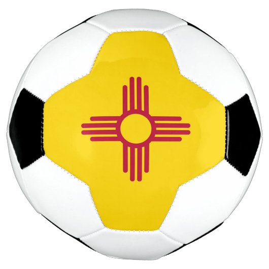 Patriottisch Voetbal met vlag van Nieuw-Mexico (Gedraaid)
