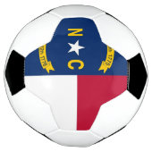 Patriottisch Voetbal met vlag van North Carolina (Gedraaid)