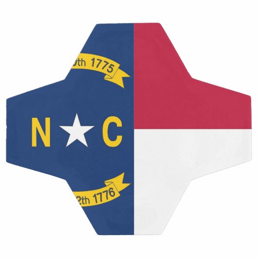 Patriottisch Voetbal met vlag van North Carolina (Enkel)