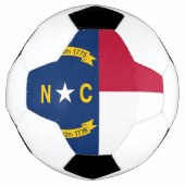 Patriottisch Voetbal met vlag van North Carolina (Voorkant)