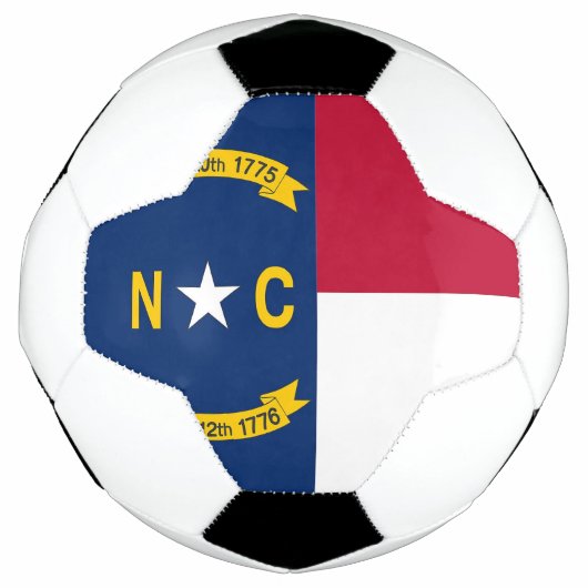 Patriottisch Voetbal met vlag van North Carolina (Voorkant)