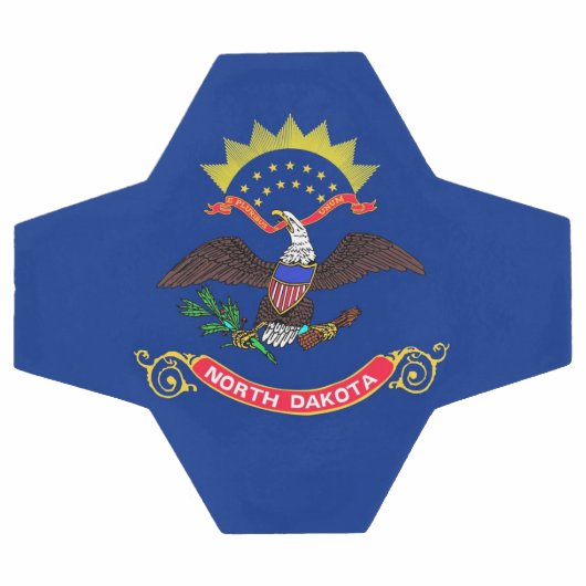 Patriottisch Voetbal met vlag van North Dakota (Enkel)