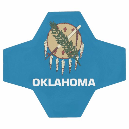 Patriottisch Voetbal met vlag van Oklahoma, VS (Enkel)