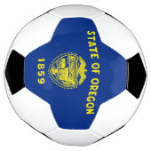 Patriottisch Voetbal met vlag van Oregon, Verenigd (Gedraaid)