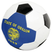 Patriottisch Voetbal met vlag van Oregon, Verenigd (Drie kwart)