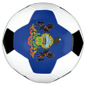 Patriottisch Voetbal met vlag van Pennsylvania (Gedraaid)