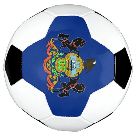 Patriottisch Voetbal met vlag van Pennsylvania (Gedraaid)