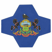 Patriottisch Voetbal met vlag van Pennsylvania (Enkel)